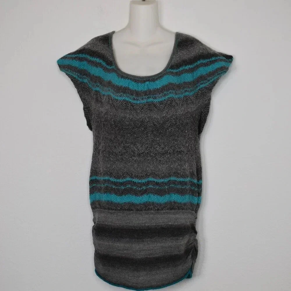 Free People Sweater Dress Tunic Sz M Mini Wool Blend Southwestern Boho Cowgirl